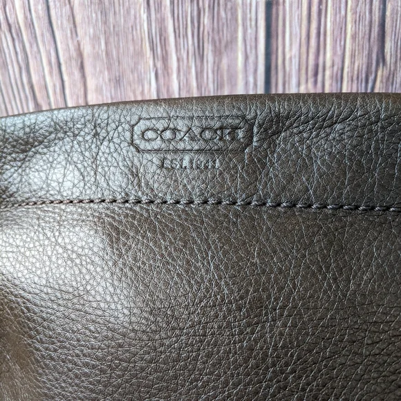 Coach Carly Brown Leather Hobo. It features chocolate brown pebbled leather, - Picture 2 of 11